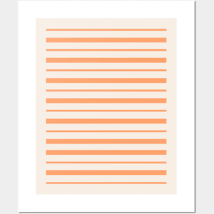 Minimalist Peach Stripes Posters and Art